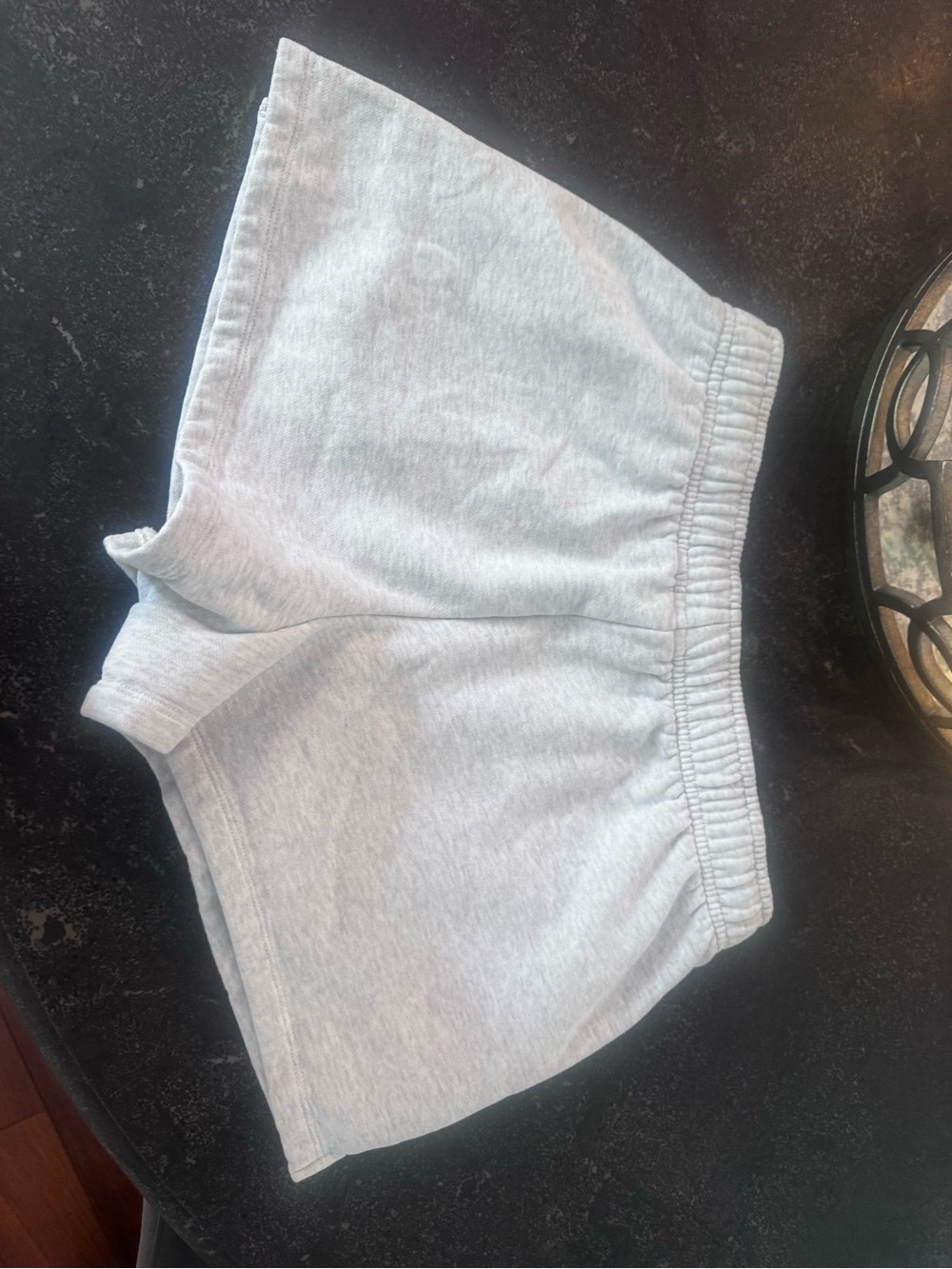 Aritzia Cozy Sweatfleece Hi-Rise Mini Short — Light Gray - Picture 4 of 7